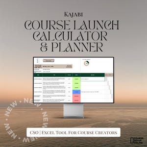 Online Course Launch Planner: Dynamic Excel Project Calculator