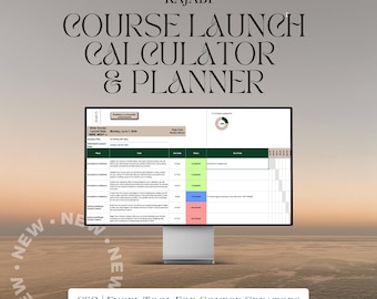 Online Course Launch Planner: Dynamic Excel Project Calculator