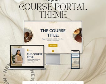 Natural Holistic Kajabi Course Portal Theme & Product Thumbnails for Therapists and Coaches