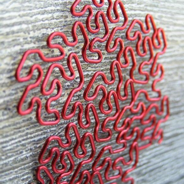 Fractal Necklace - Peano-Gosper in Red