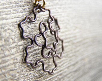 Fractal Necklace - Koch Snowflake in Gunmetal