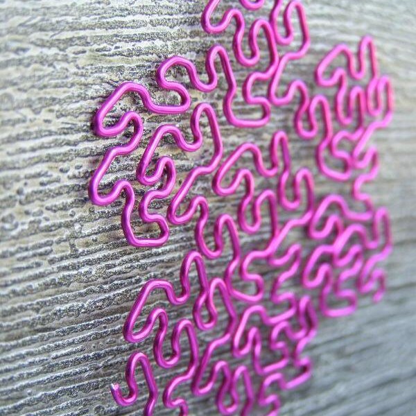 Fractal Necklace - Peano-Gosper in Fuchsia