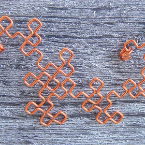 Fractal Necklace Dragon Curve in Orange image 1