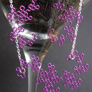 Fractal Necklace Dragon Curve 8th Iteration in Amethyst image 5