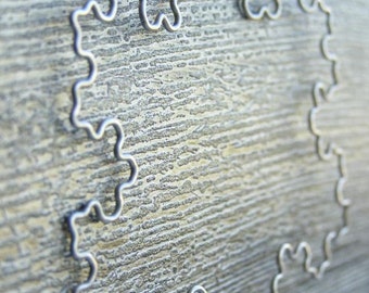 Fractal Necklace - Koch Snowflake Outline in Antiqued Silver