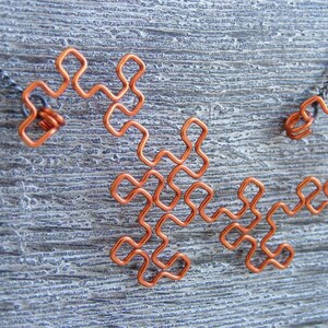 Fractal Necklace Dragon Curve in Orange image 3