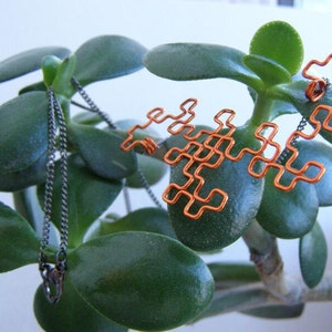 Fractal Necklace Dragon Curve in Orange image 2