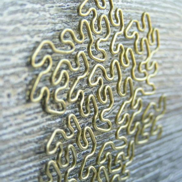 Fractal Necklace - Peano-Gosper in Raw Brass