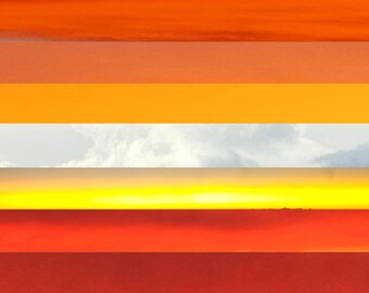 Vídeo de la bandera del orgullo lésbico butch: Animación fotográfica del amanecer (Descarga digital)