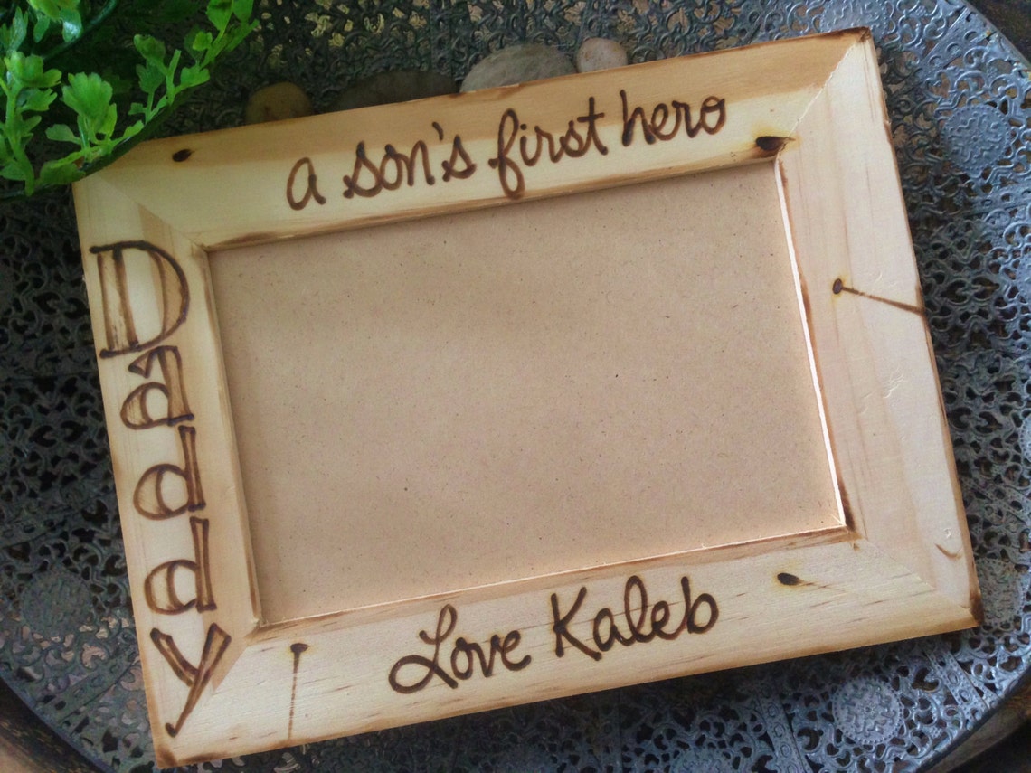 Custom Picture Frame for DAD From His SON Personalized wood Etsy