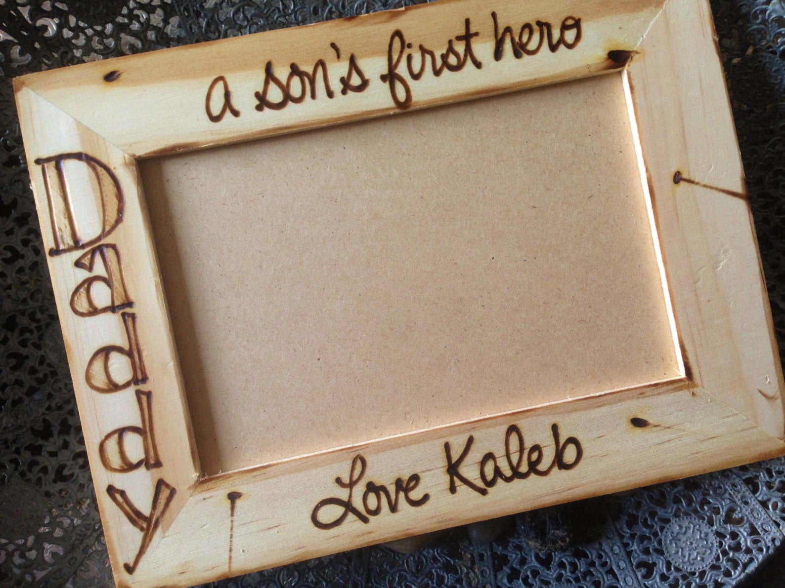 Custom Picture Frame for DAD From His SON Personalized wood Etsy
