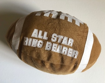 Football Ring Bearer Pillow Full Size Soft Plush Cute NFL Sports ALL STAR Wedding Engagement Gift