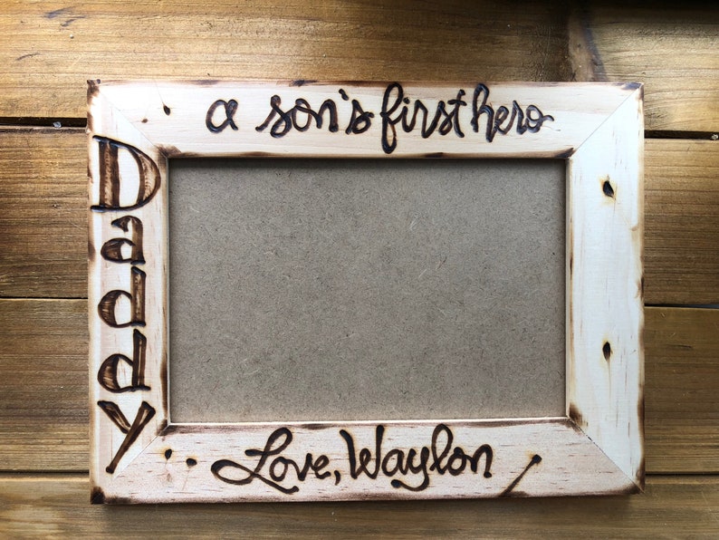 Custom Picture Frame for DAD From His SON Personalized wood Etsy