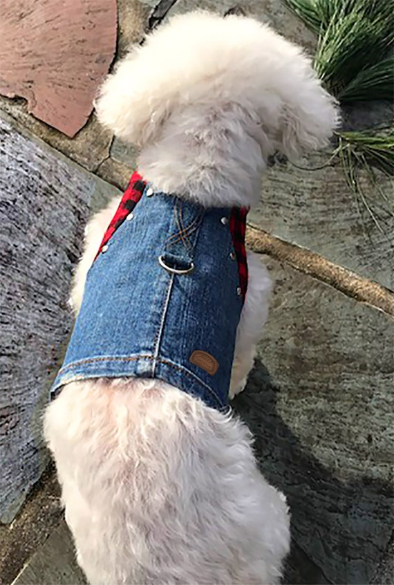 Boho Baby repurposed denim jean harness vest