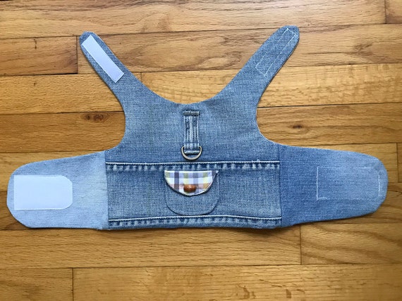 Boho Baby repurposed denim jean harness vest