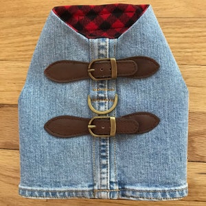 Boho Baby repurposed denim jean harness vest