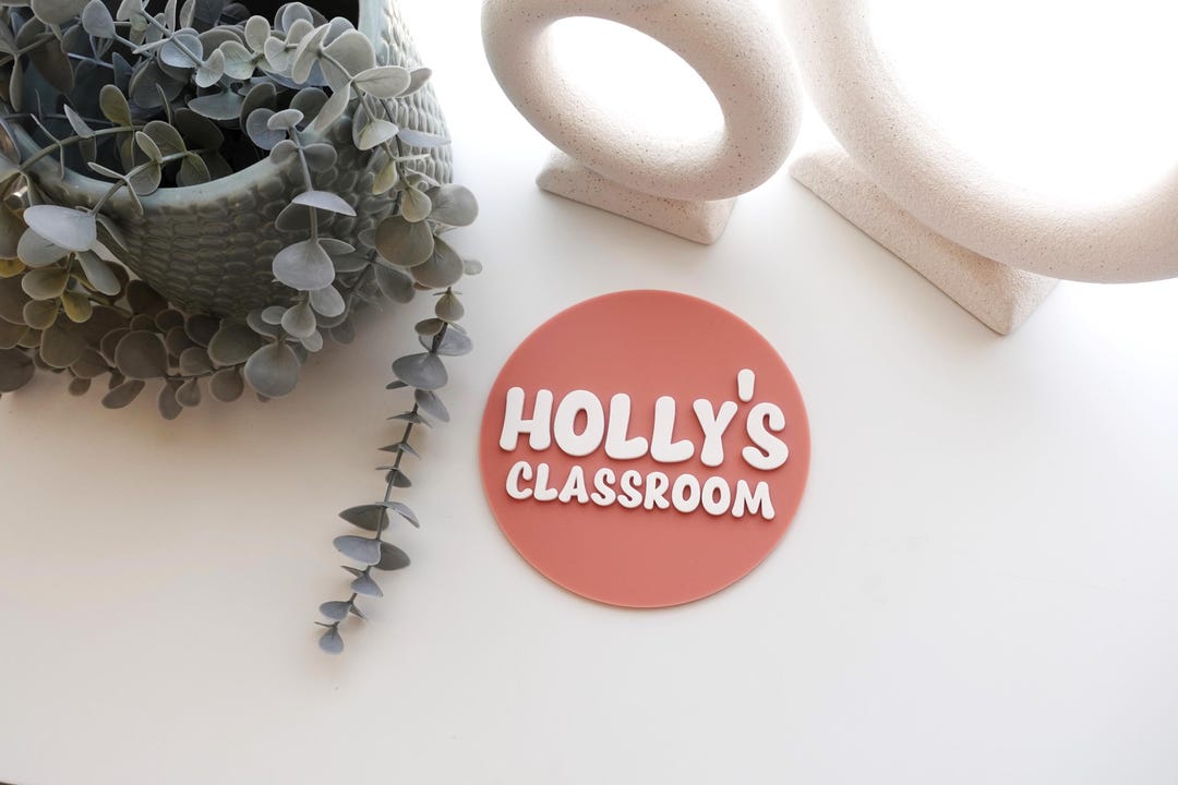 Class Roon Name Signs Teacher Room Sign - Custom Classroom Sign - Teachers Name Door Sign ...