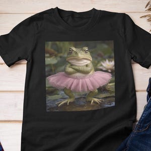 Lustiges Shirt - Grumpy Frog im Tütü | Baumwoll T-Shirt