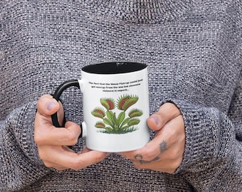 Caneca divertida - Presente para amantes de dioneias, jardineiros, cerâmica com detalhes, 325ml ou 445ml