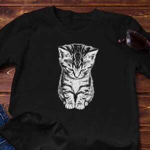 Sad Kitten Shirt | Relatable cat Cotton T-Shirt
