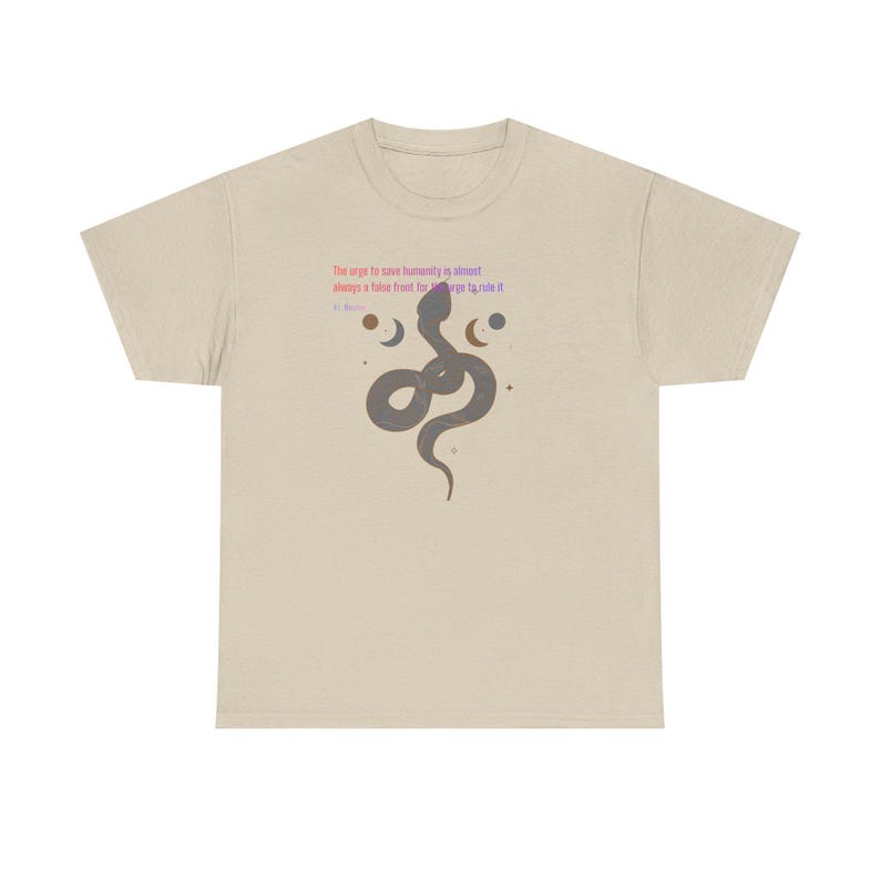 Philosophy Tee - HL Mencken Quote - Unisex Heavy Cotton T-Shirt image 12