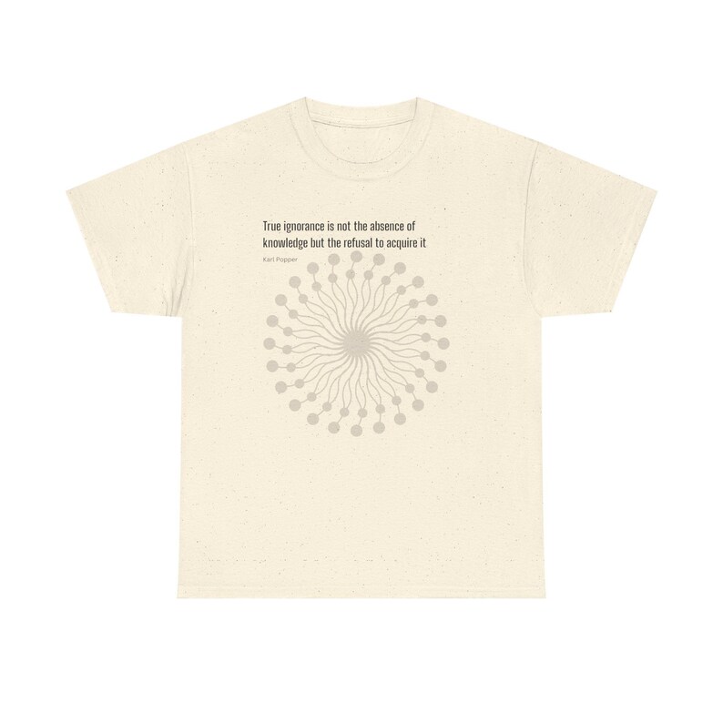 Philosophy Tee - Karl Popper Quote - Unisex Heavy Cotton T-Shirt image 12