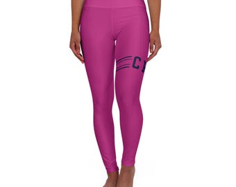 Pink Lettering Pattern Leggings | Yoga Leggings