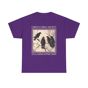 Shirt raaf - Corvus Corax Society - Steungroep lokale moord | Katoenen T-shirt met raaf en kraaidesign afbeelding 20