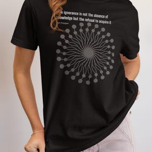 Philosophy Tee - Karl Popper Quote - Unisex Heavy Cotton T-Shirt image 2