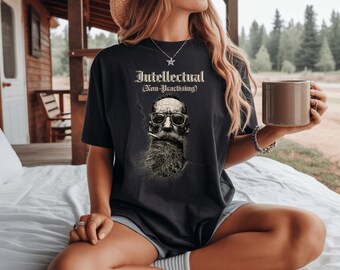 Intellectual (Non-Practising) Graphic Tee – Dark Academia Humor, Gothic Style