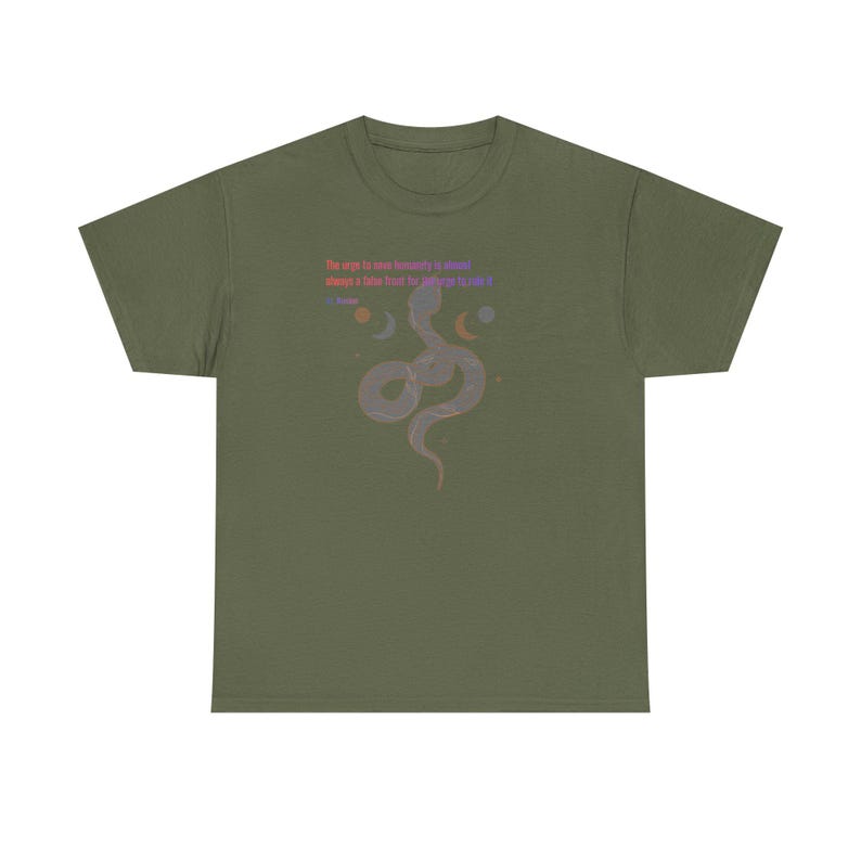 Philosophy Tee - HL Mencken Quote - Unisex Heavy Cotton T-Shirt image 14