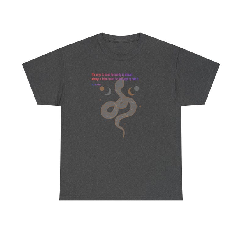 Philosophy Tee - HL Mencken Quote - Unisex Heavy Cotton T-Shirt image 15