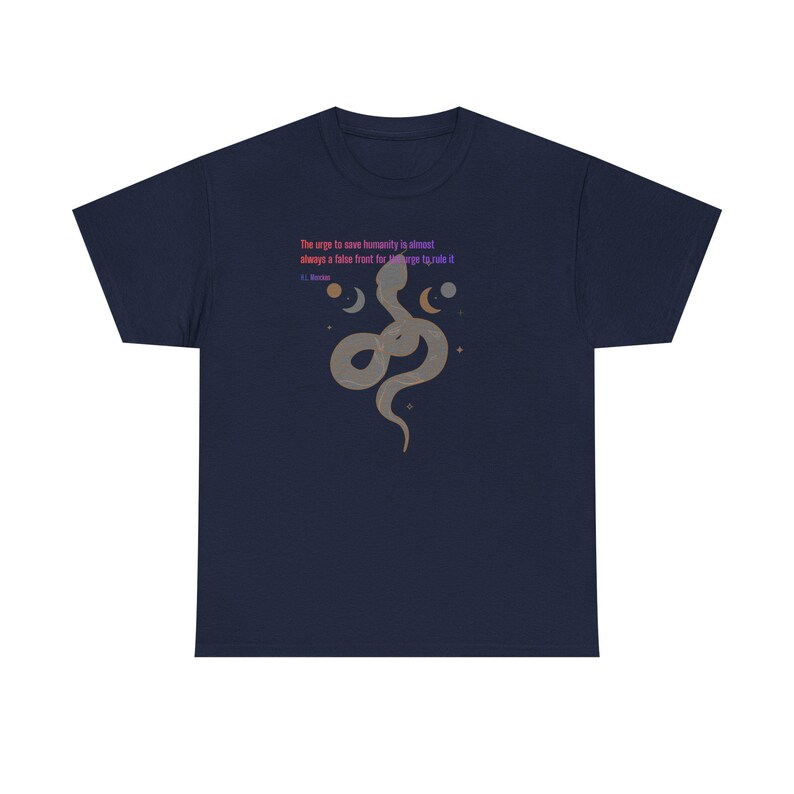 Philosophy Tee - HL Mencken Quote - Unisex Heavy Cotton T-Shirt image 17