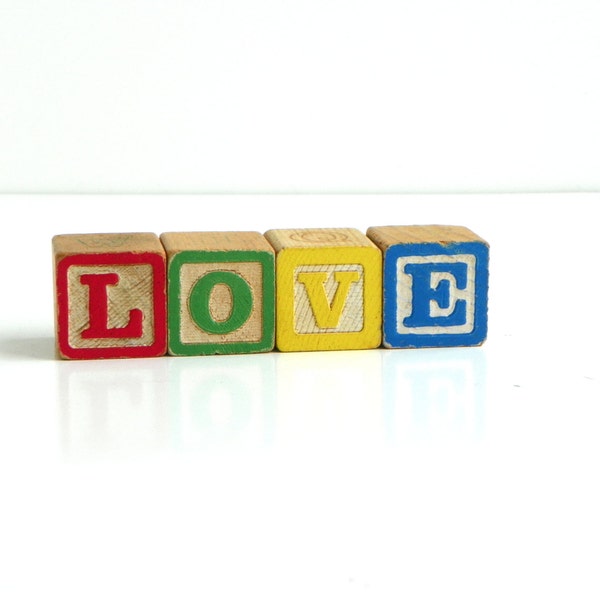 Wooden Toy Blocks- "LOVE"