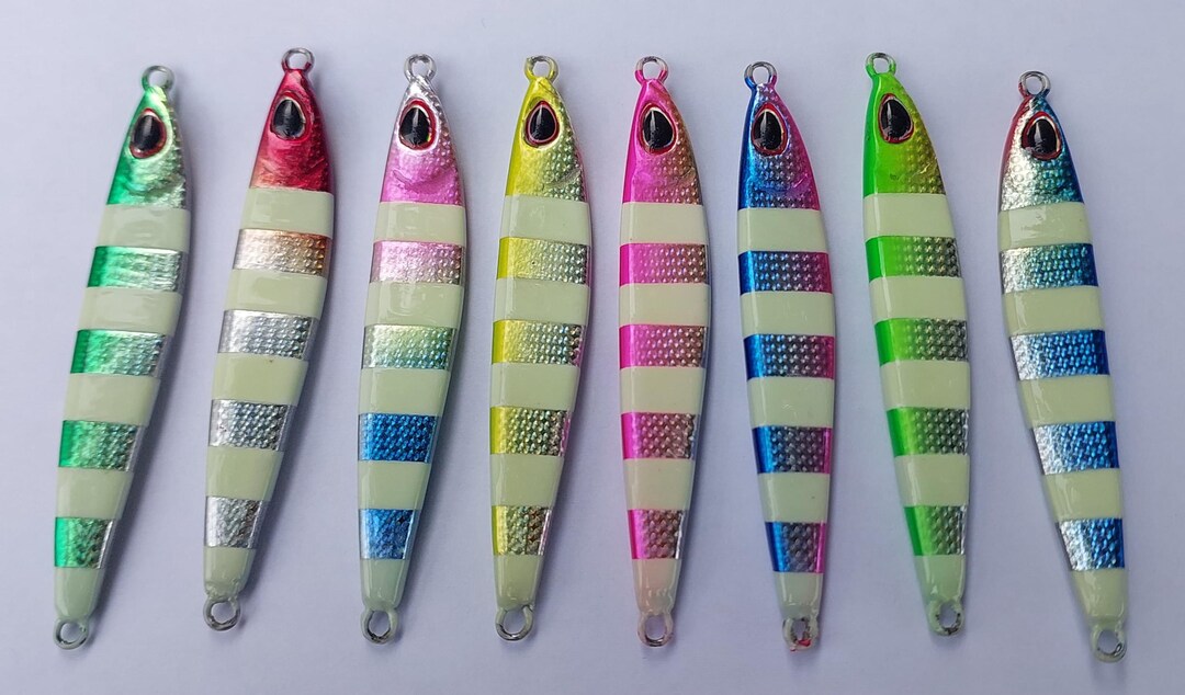 100g Tin Jig Saltwater Fishing Lure – Slow Pitch Butterfly Jigging for ...
