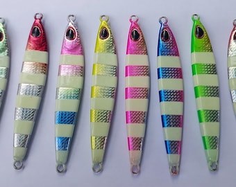 100g Tin Jig Saltwater Fishing Lure – Slow Pitch Butterfly Jigging for Cod, Halibut