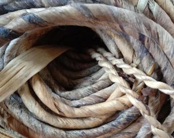 Milieuvriendelijk koord van bananenvezel | Natuurlijk touw voor knutselen, cadeauverpakking, sieraden maken | Bananentouw