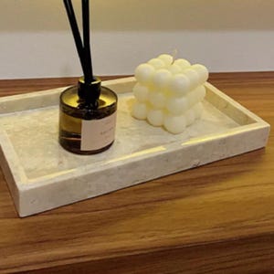 Elegant Marble Serving Tray | 10" x 6" Rectangle | Luxury Cheese Board, Jewelry & Coffee Tray