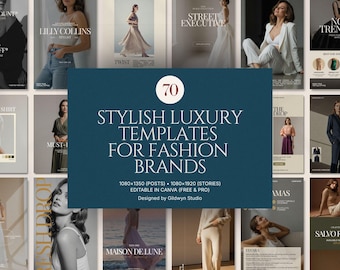 Fashion Instagram Story & Post Template for Canva | Minimal  Social Media Design for Boutique Brands