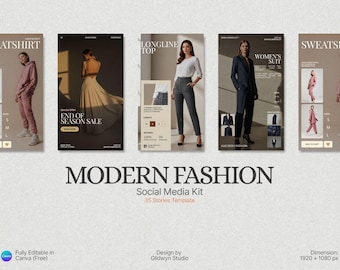 Fashion Instagram Story Template | Boutique Social Media (Canva)