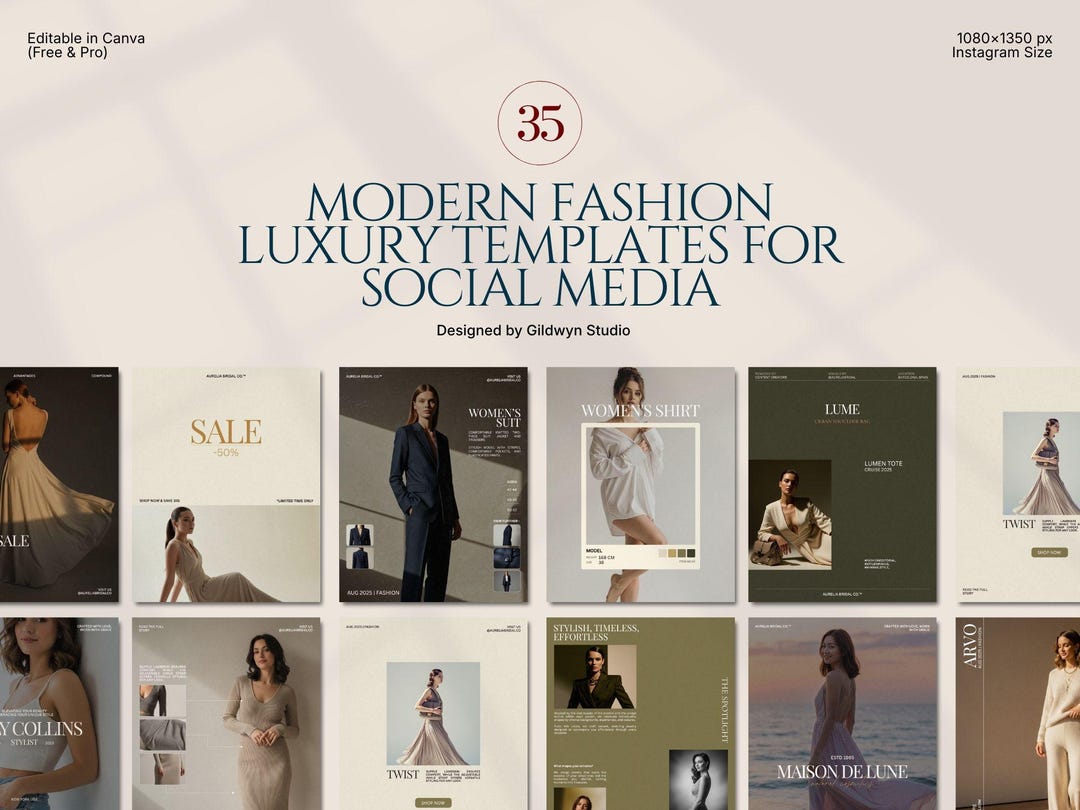 Fashion Instagram Post Canva Template for Boutique Brands – Editable ...