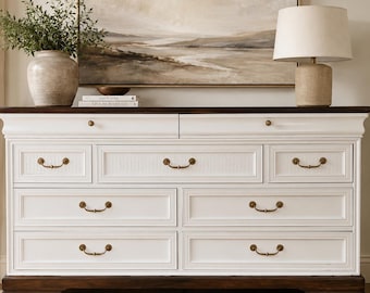 Lexington wit dressoir | Massief hout | Zwaluwstaartladen | Gecanneleerd