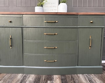 Green Buffet | Sideboard | Bar Cabinet | Media Console | Dresser