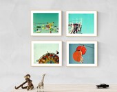 wall art nursery nursery decor nursery prints wall art for nursery girls room boys room - Boardwalk Baby, set of four art prints