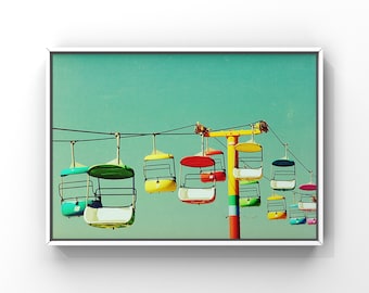 Rainbow art print, maximalist art, rainbow photography, large rainbow art - Summer of 67, photography print or canvas