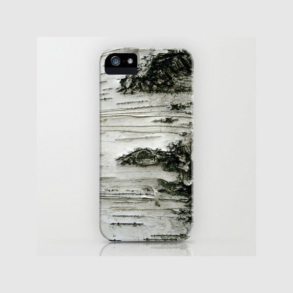 Birch iPhone case - Phone 5 5s 5c case, birch tree, woods, grey, rustic - also for iPhone 4 iPhone 4s