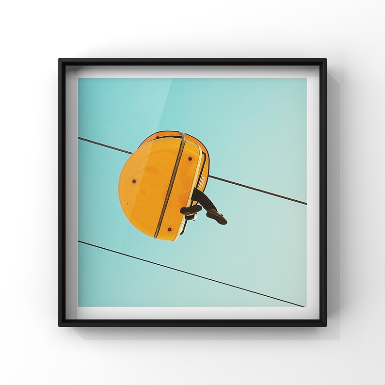 playful art / mid century photography / yellow art / santa cruz california art print Yellow, print or canvas // CUSTOM SIZES image 4