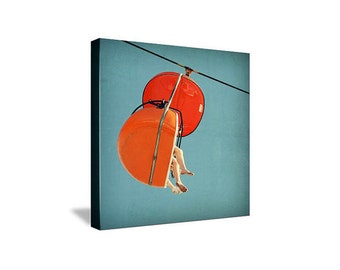 photography, santa cruz photography, mid century photography, mid century carnival, orange - Skyglider I, ready-to-hang canvas