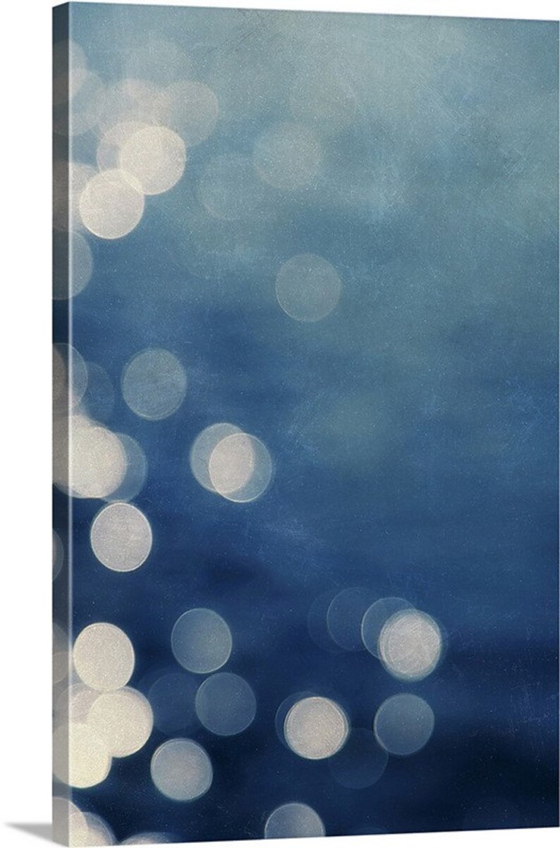 abstract giclee art print on canvas // huge indigo abstract art canvas // soothing art canvas Indigo Dream, 60x40 photograph on canvas image 4