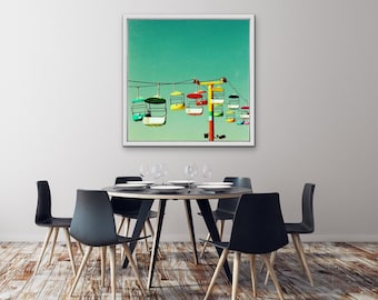 framed art // nursery art // modern bright colorful // mid century art //  float framed art //  framed // ready to hang art